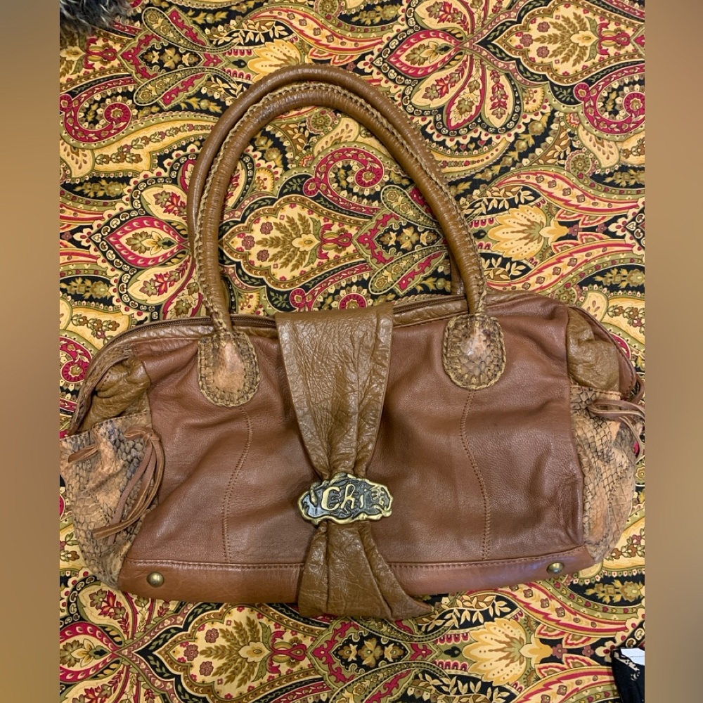 Carlos Falchi Brown Shoulder Bag